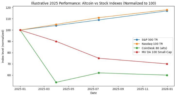 Small-cap crypto tokens just hit a humiliating four-year low, proving the “Alt Season” thesis is officially dead
